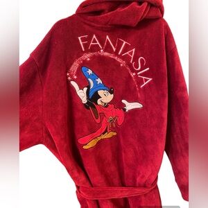 Mickey Fantasia Red Robe Size Medium/Large